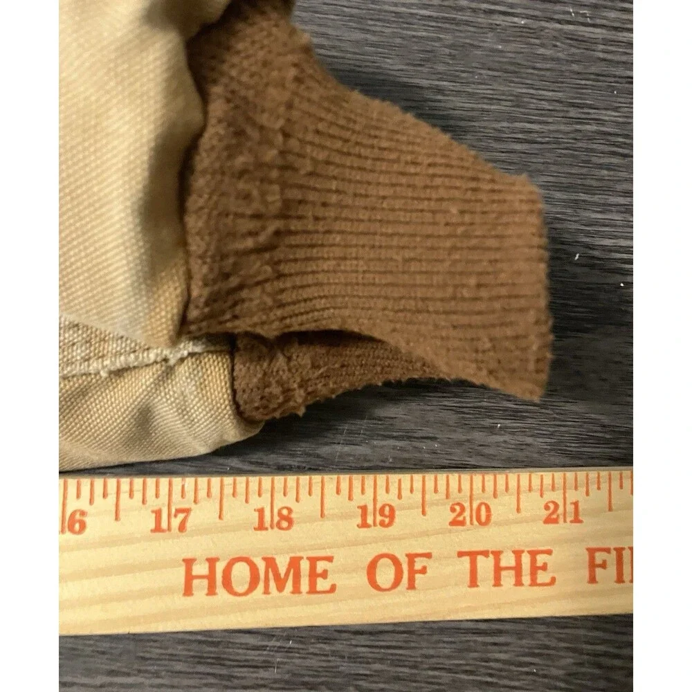 Carhartt Tan Duck Canvas Hooded Jacket J131 BRN Sz 4XL SEE DESC